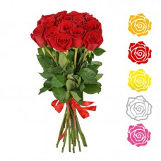 11 роз (50 см), цвет в ассортименте